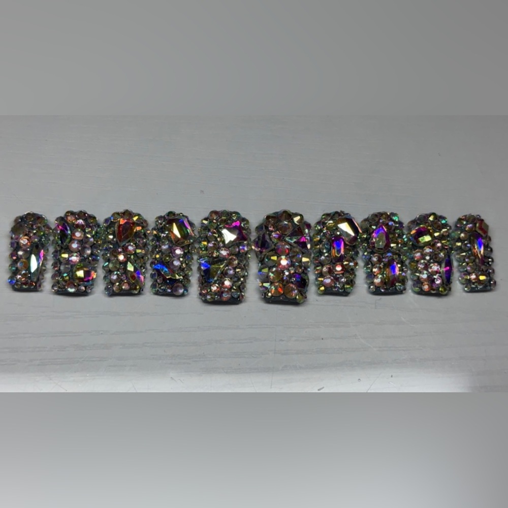 All blinged out press on set